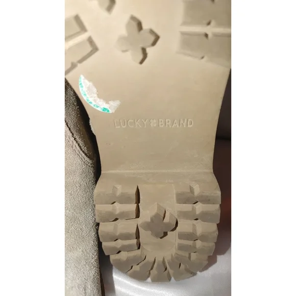 Lucky Brand Hazyl Fossilized Suede Boots Size 8M NWOT - Picture 9 of 9